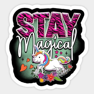 Stay Magical | Unicorn | T Shirt Design Sticker